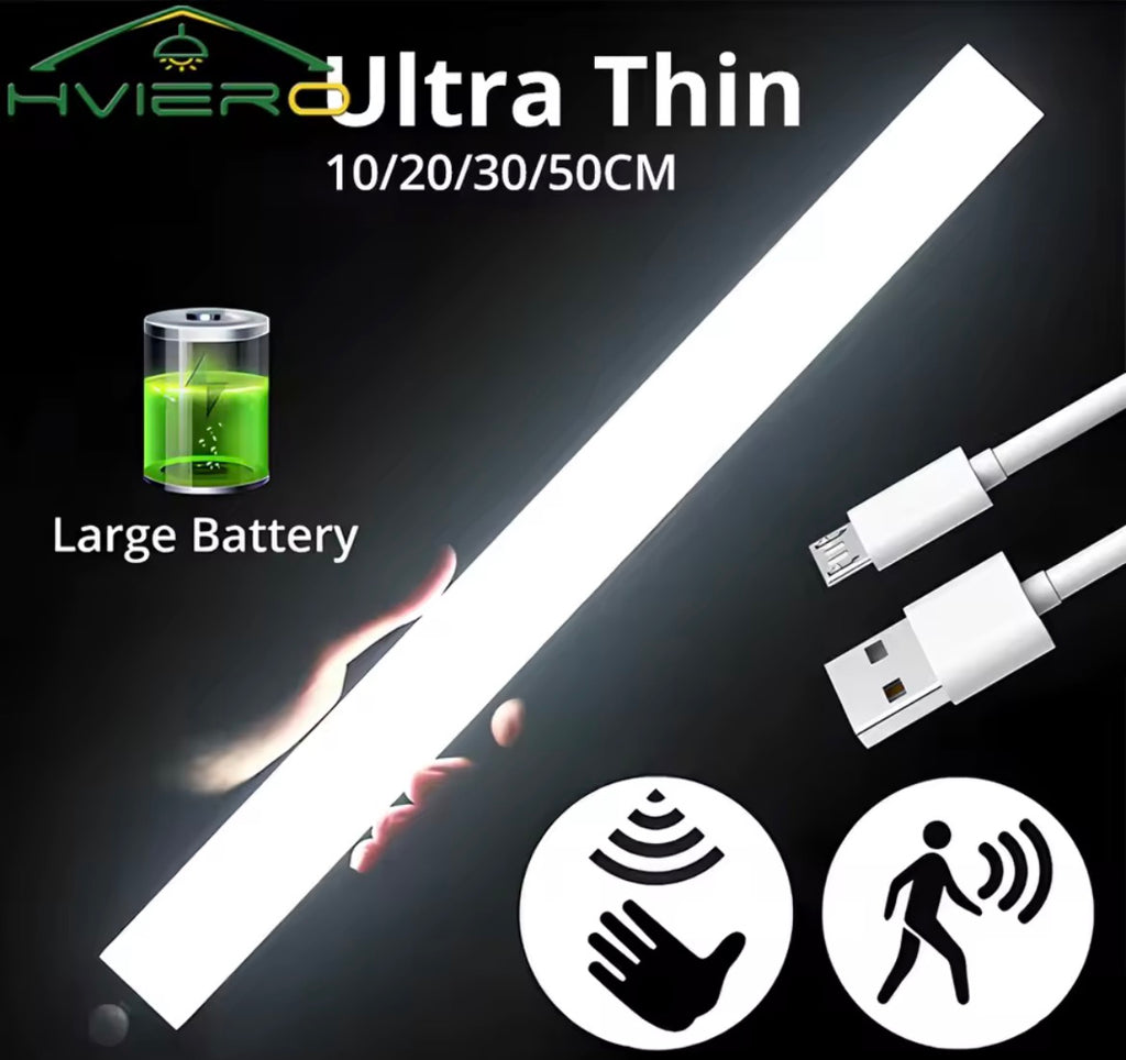 Lumière Automatique 3-en-1 — Barre LED à Détection de Mouvement (Rechargeable USB-C)