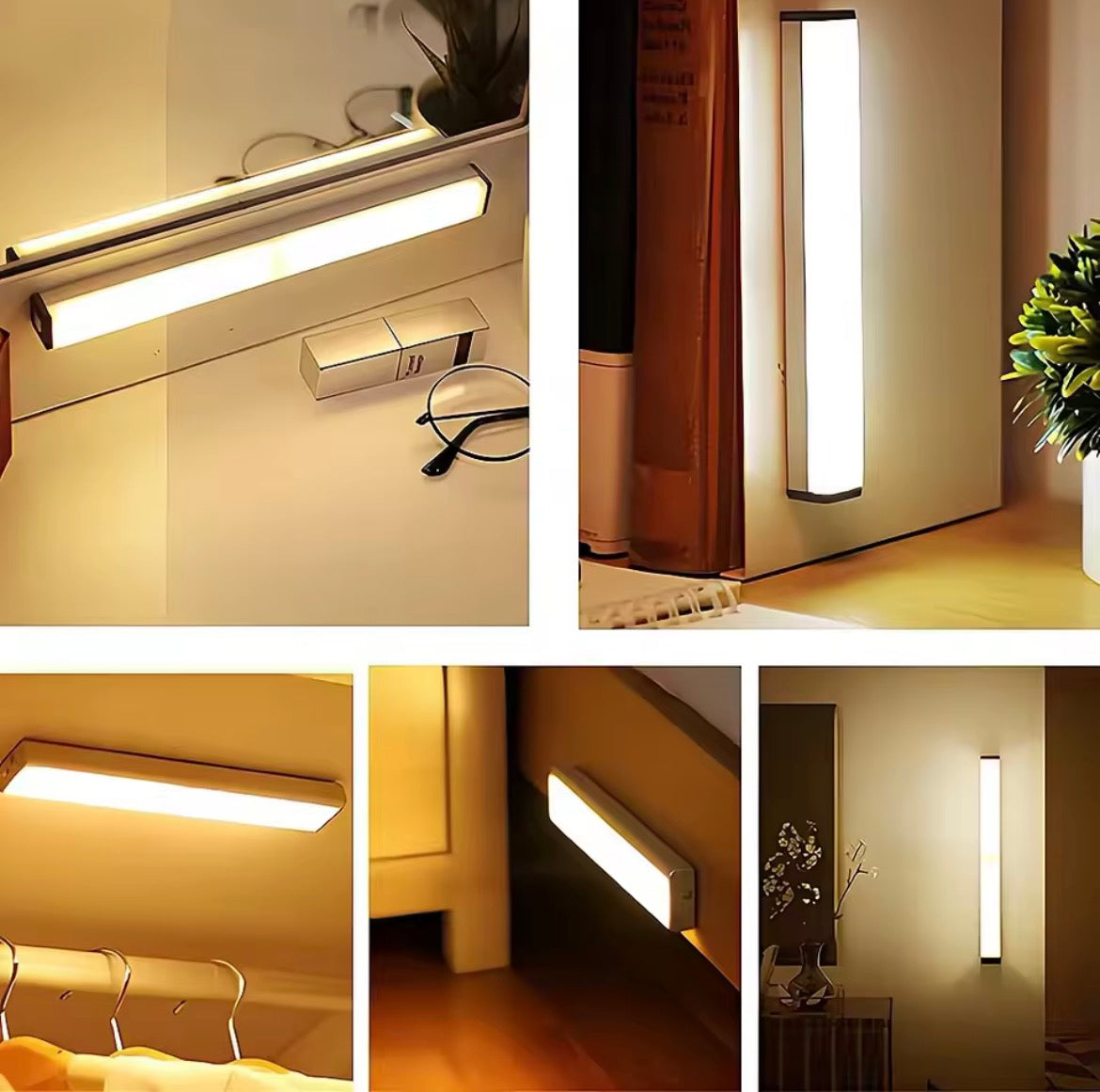 Lumière Automatique 3-en-1 — Barre LED à Détection de Mouvement (Rechargeable USB-C)